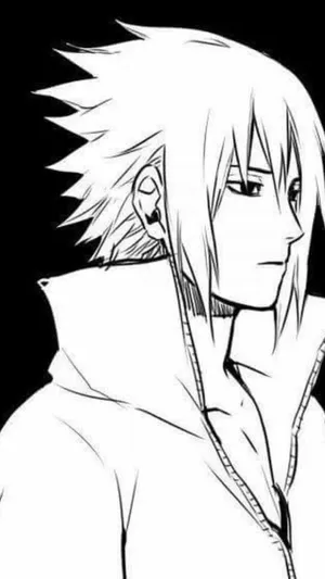 Sasuke Uchiha Profile Sketch Wallpaper