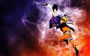 Sasuke Vs Naruto White Smoke Wallpaper