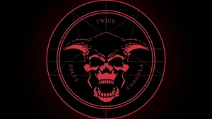 Satanic Pentagram With Skull Art Wallpaper