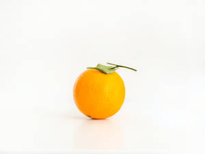 Satsuma Mandarin On White Background Wallpaper