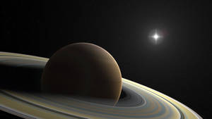 Saturn And Star Wallpaper