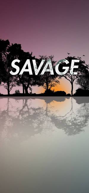 Savage Phone Purple Sky Trees Wallpaper