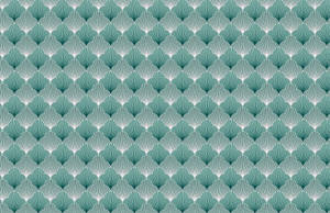 Scallops Pattern Green Aesthetic Wallpaper