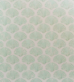 Scallops Shells Collage Green Aesthetic Wallpaper