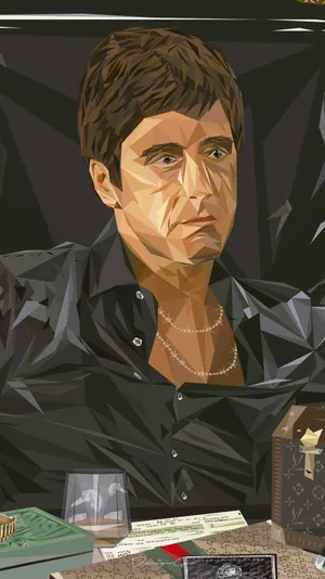 Scarface Geometric Iphone Art Wallpaper