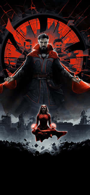 Scarlet Witchand Doctor Strange Movie Art Wallpaper