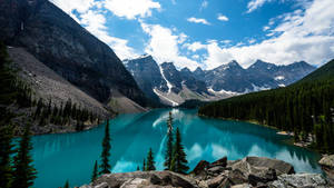 Scenic Blue Lake Wallpaper