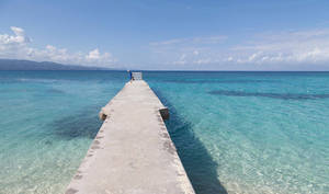 Scenic Pathway On Jamaica Beach Wallpaper