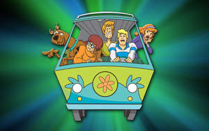 Scooby Doo Riding In A Car Wallpaper