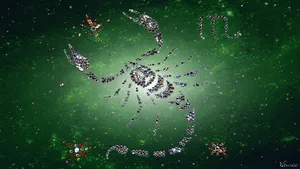 Scorpio Gems Green Wallpaper