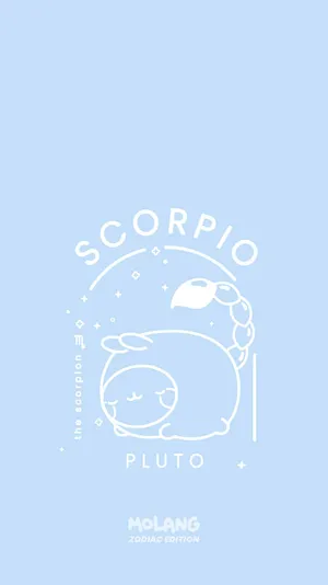 Scorpio Pluto - A White And Blue Scorpio Wallpaper