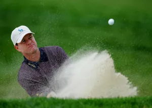 Scott Verplank Hits Ball On Sand Wallpaper