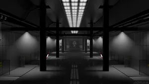 Scp Facility Monochrome Wallpaper