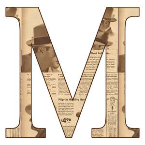 Scrap Magazine Letter M Wallpaper
