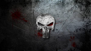 Scratched Metal Punisher Logo Wallpaper