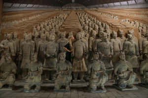 Sculptures Terracotta Warriors China Museum Wallpaper