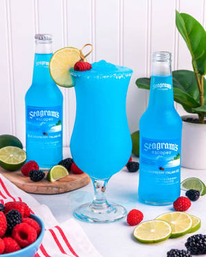Seagrams Cocktail Blue Raspberry Flavor Wallpaper