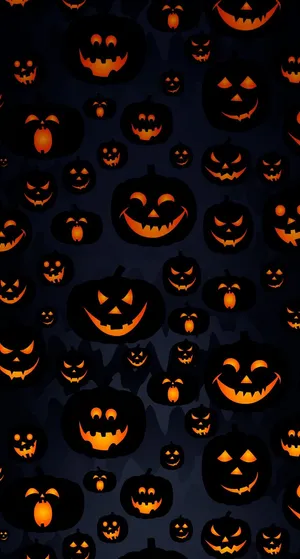 Seamless Pumpkins Simple Halloween Wallpaper