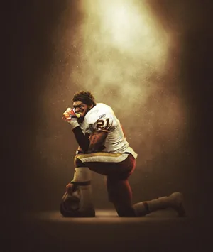 Sean Taylor Graphic Art Nfl Kneeling Wallpaper