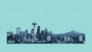 Seattle Kraken Hockey Rink Outline Wallpaper