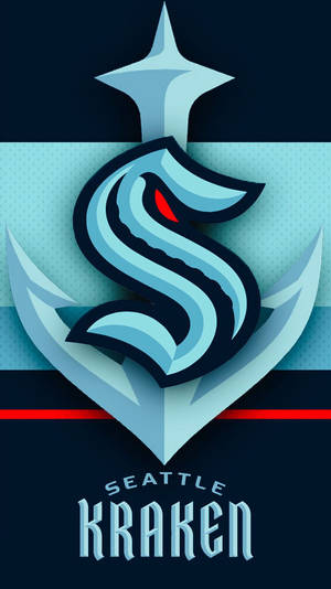 Seattle Kraken Logo On Jersey Fabric Wallpaper