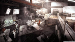 Secret Office Digital Painting Wallpaper