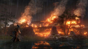 Sekiro Shadows Die Twice Village Fire Wallpaper