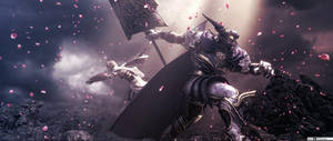 Sephiroth Versus Armoured Guard Wallpaper