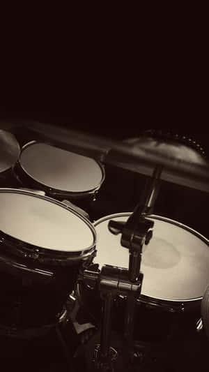 Sepia Toned_ Drumset_ Closeup.jpg Wallpaper