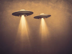 Sepia Ufo Photo Wallpaper