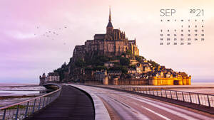 September Mont Saint-michel Calendar Wallpaper