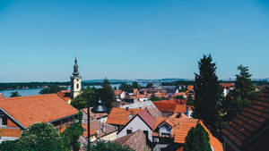 Serbia Homes Blue Sky Wallpaper