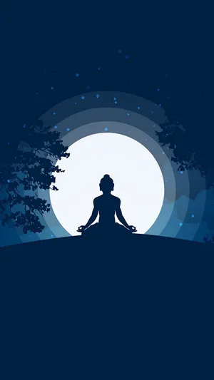 Serene Spiritual Meditation Scene Wallpaper