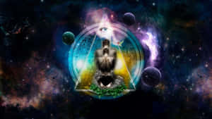 Serene Spiritual Meditation Under A Majestic Tree Wallpaper