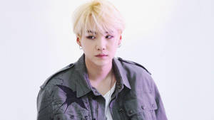 Serious Blonde Suga Bts Wallpaper