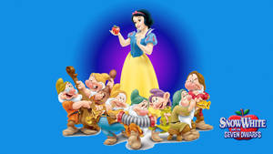 Seven Dwarfs Blue Poster Wallpaper