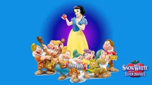 Seven Dwarfs Blue Poster Wallpaper