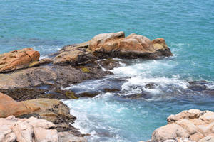 Seychelles Rocky Shore Wallpaper