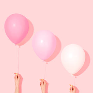 Shades Of Pink Pastel Balloon Wallpaper