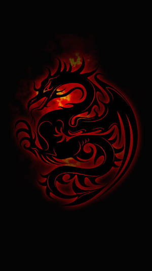 Shadow Black Red Dragon Wallpaper