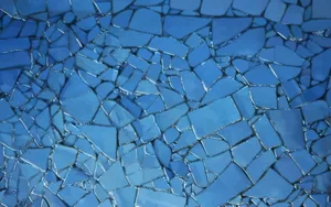 Shattered Beauty - A Spectacle Of Broken Glass Tiles Wallpaper
