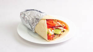 Shawarma Burrito In Foil Wallpaper