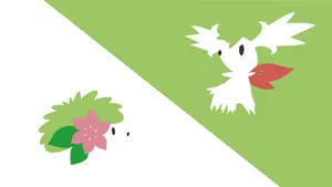 Shaymin Split Sky Forme Wallpaper