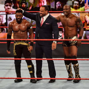 Shelton Benjamin Versus Cedric Alexander In Wwe Raw Wallpaper