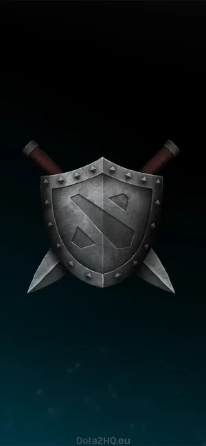 Shield With Logo Of Dota 2 Iphone Wallpaper