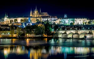 Shimmering Prague Castle Wallpaper