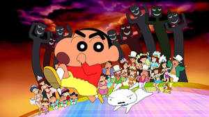 Shin Chan And Monster Shadows Wallpaper