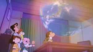 Shin Chan Earth Hologram Wallpaper