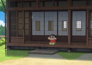 Shin Chan In Balcony Wallpaper