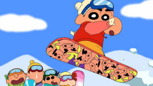 Shin Chan Snowboard Wallpaper